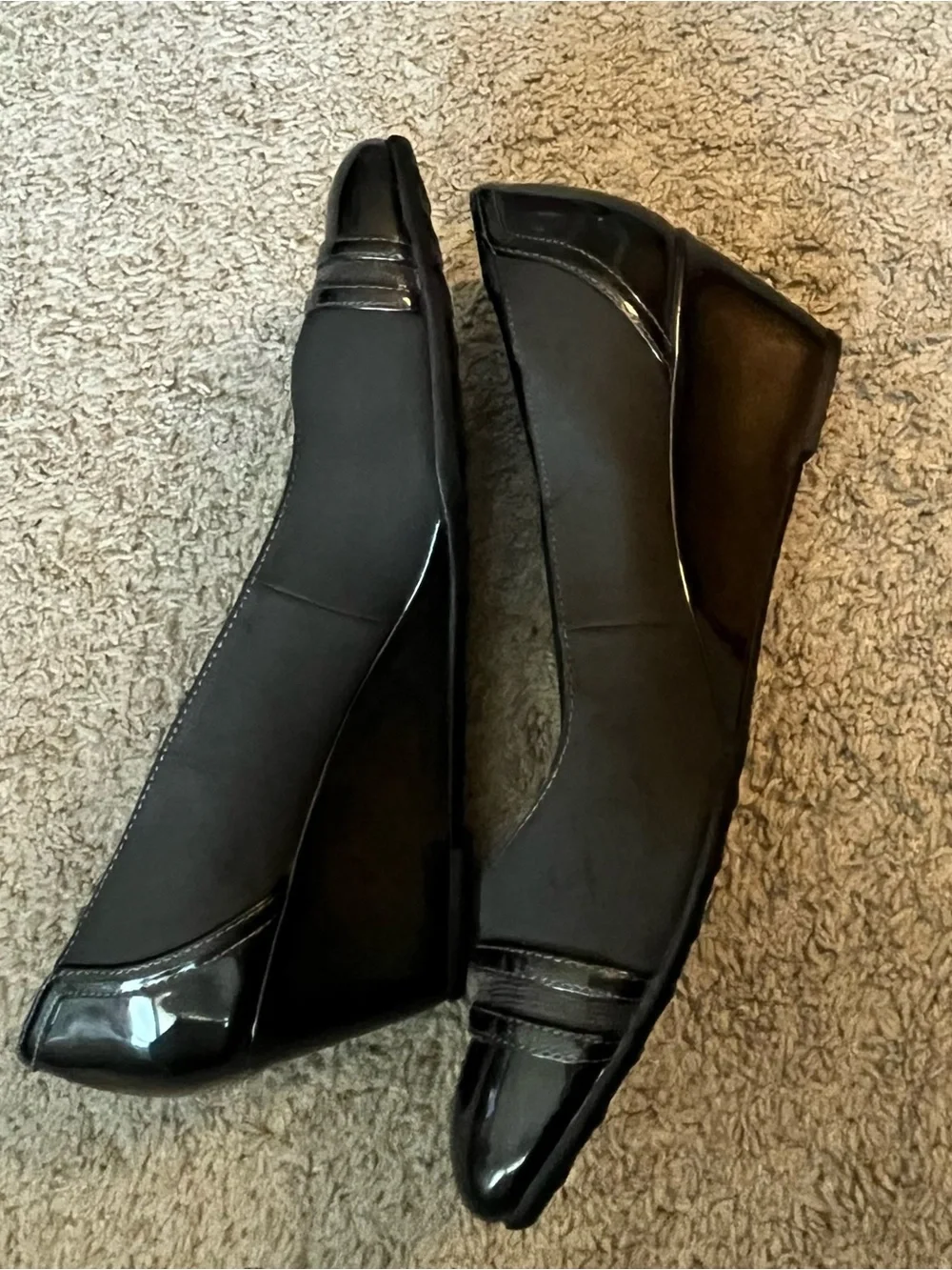 LifeStride Juliana Gray Patent Wedge Pumps Size 11W